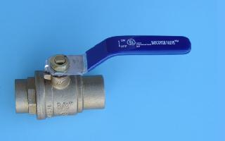 3/4" Brass Ball Valve FxF Solder Ends