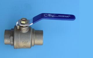1-1/2" Brass Ball Valve FxF Solder Ends