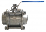 4" Threaded 3 Piece Stainless Steel Ball Valve